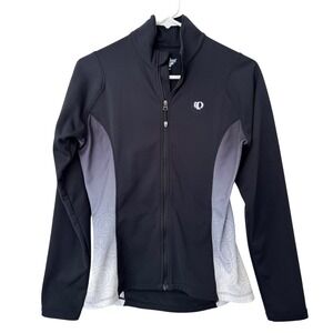 Pearl Izumi Women Select Cycling Fleece Lined‎ Jacket Black Gray White Medium